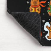 Cute Christmas Capybara Funny Family Xmas Men Wome Muismat (Hoek)