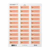 Cute Christmas Capybara Return Address Etiket (Full Sheet)