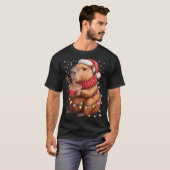 Cute Christmas Capybara With Ramen Bowl Holiday Te T-shirt (Voorkant volledig)