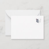 Cute Christmas Card – Tom & Luna Fireplace Scene Notitiekaartje (Achterkant)