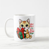 Cute Christmas Cat Holiday Gift for Cat Lovers Koffiemok (Links)