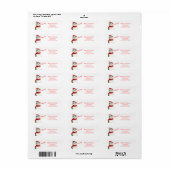 Cute Christmas Cat Meow Return Address Etiket (Full Sheet)