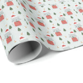 Cute Christmas Cat Pattern – Festive Holiday Cadeaupapier (Rol Hoek)