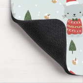 Cute Christmas Cat Pattern – Festive Holiday  Muismat (Hoek)
