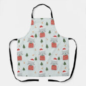 Cute Christmas Cat Pattern – Festive Holiday Schort (Voorkant)