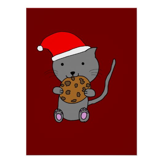 Cute Christmas Cat Perfect Poster (Voorkant)