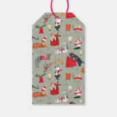 Cute Christmas Cat reindeer Holiday  Cadeaulabel (Achterkant)