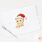 Cute Christmas Cat Sticker (Envelop)