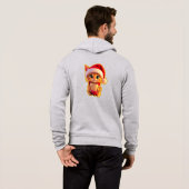 **Cute Christmas Cat with Santa Hat – Funny Holida Hoodie (Achterkant volledig)