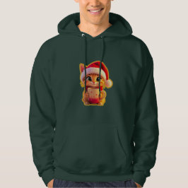 **Cute Christmas Cat with Santa Hat – Funny Holida Hoodie