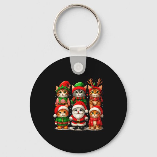 Cute Christmas Cats  Sleutelhanger (Voorkant)