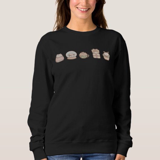 Cute Christmas Cats Snow Globe Hot Cocoa Sweater R (Voorkant)
