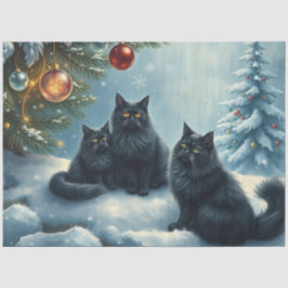Cute Christmas Cats Tissue Paper Tissuepapier