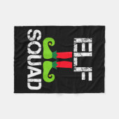 Cute Christmas Cheer Elf Squad Santa's Helper  Fleece Deken (Voorkant (Horizontaal))