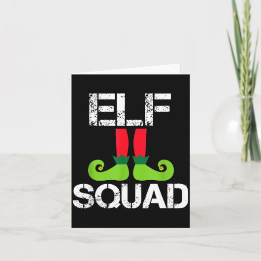 Cute Christmas Cheer Elf Squad Santa's Helper  Kaart (Voorkant)