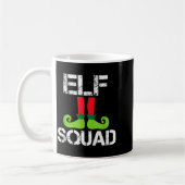 Cute Christmas Cheer Elf Squad Santa's Helper  Koffiemok (Links)