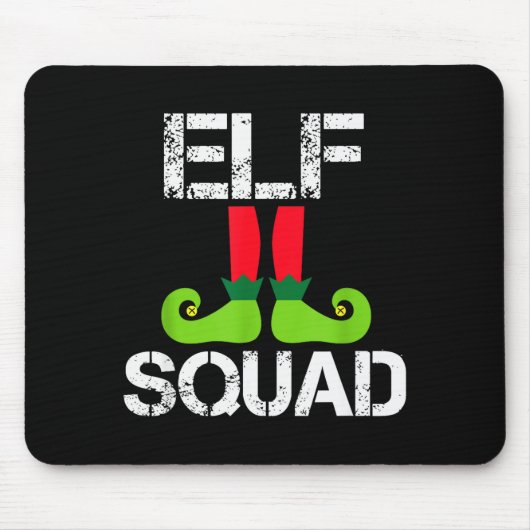 Cute Christmas Cheer Elf Squad Santa's Helper Muismat (Voorkant)