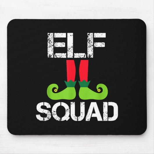 Cute Christmas Cheer Elf Squad Santa's Helper Muismat (Voorkant)