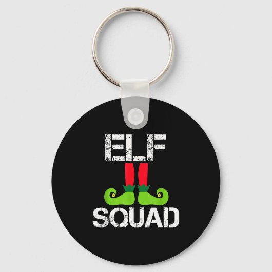 Cute Christmas Cheer Elf Squad Santa's Helper Sleutelhanger (Voorkant)