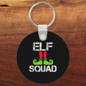 Cute Christmas Cheer Elf Squad Santa's Helper Sleutelhanger (Voorkant)