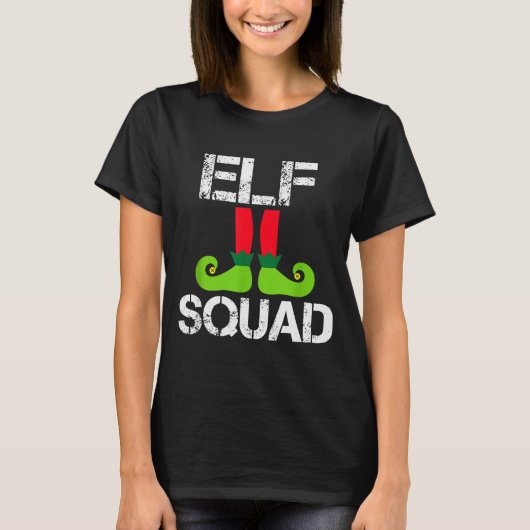 Cute Christmas Cheer Elf Squad Santa's Helper  T-shirt (Voorkant)