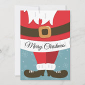Cute Christmas Cheer Santa Suit Flat Feestdagenkaart (Voorkant)