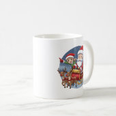 Cute Christmas Chibi Santa and Elf – Holiday Illus Koffiemok (Voorkant rechts)
