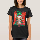 Cute Christmas Chihuahua | Festive Holiday Dog T-shirt (Voorkant)