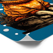 Cute Christmas Chihuahua Sledding In Snow Funny Wi Poster (Hoek)