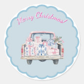 Cute Christmas Chinoiserie Sticker (Voorkant)
