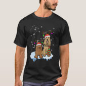 Cute Christmas Cocker Spaniel Santa Hats Reindeer  T-shirt (Voorkant)