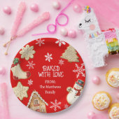 Cute Christmas Cookie Sweet Treat Gift Plate Papieren Bordje (Feest)
