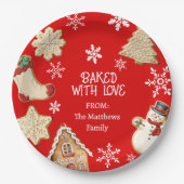 Cute Christmas Cookie Sweet Treat Gift Plate Papieren Bordje (Voorkant)