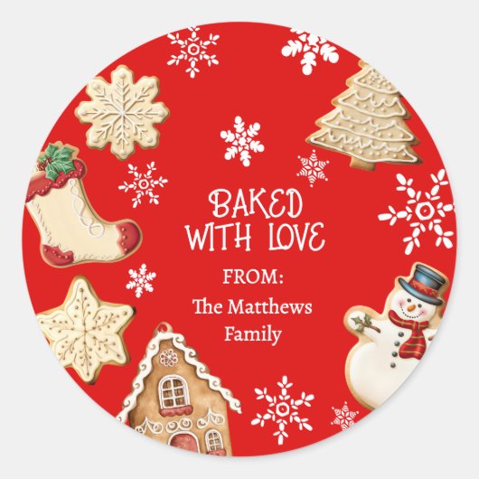Cute Christmas Cookie Sweet Treats Gift Stickers (Voorkant)