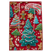 Cute Christmas Cookies Gift Bag Medium Cadeauzakje (Achterkant)