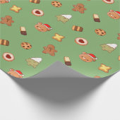 Cute Christmas Cookies Happy Holiday Biscuits  Cadeaupapier (Hoek)