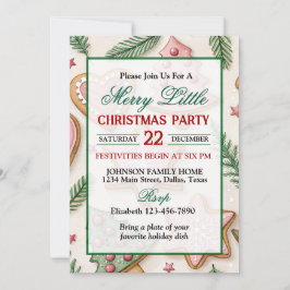 Cute Christmas Cookies Holiday Party Kaart