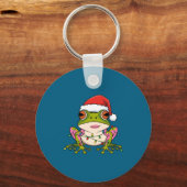 Cute Christmas Coqui Frog _ Holiday Puerto Rican L Sleutelhanger (Voorkant)