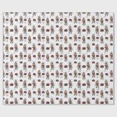 Cute Christmas Cow Cadeaupapier (Vlak)