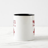 Cute Christmas Custom Name Hot Chocolate  Tweekleurige Koffiemok (Center)