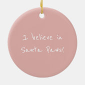 Cute Christmas Custom Photo Dog Pet Modern Pink Keramisch Ornament (Achterkant)