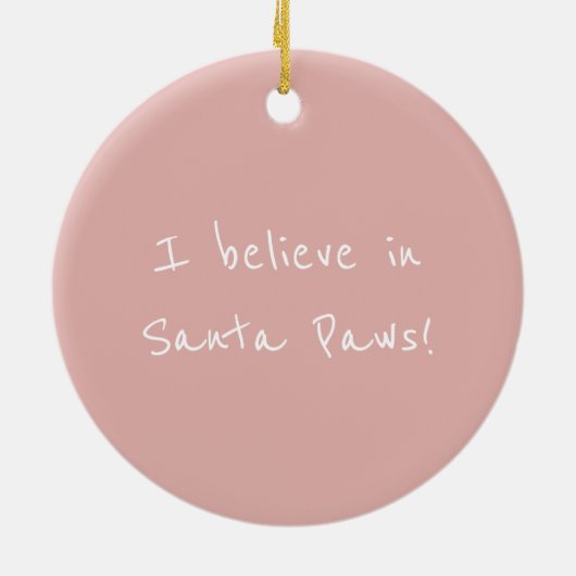 Cute Christmas Custom Photo Dog Pet Modern Pink Keramisch Ornament (Achterkant)