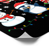 Cute Christmas Dabbing Santa Elf Reindeer Boys Gir Poster (Hoek)