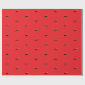 cute christmas dachshund  cadeaupapier (Vlak)