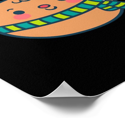 Cute Christmas Deer Festive Classic Design Poster (Hoek)