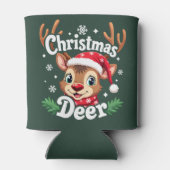 Cute Christmas Deer Illustration Blikjeskoeler (Achterkant)