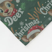 Cute Christmas Deer Illustration Fleece Deken (Hoek)