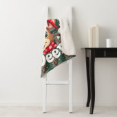 Cute Christmas Deer Illustration Sherpa Deken (In situ)