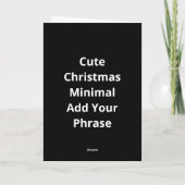 Cute Christmas Deer Minimal Design Kaart (Achterkant)