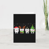 Cute Christmas Dental Tooth Characters Fun Holiday Kaart (Voorkant)